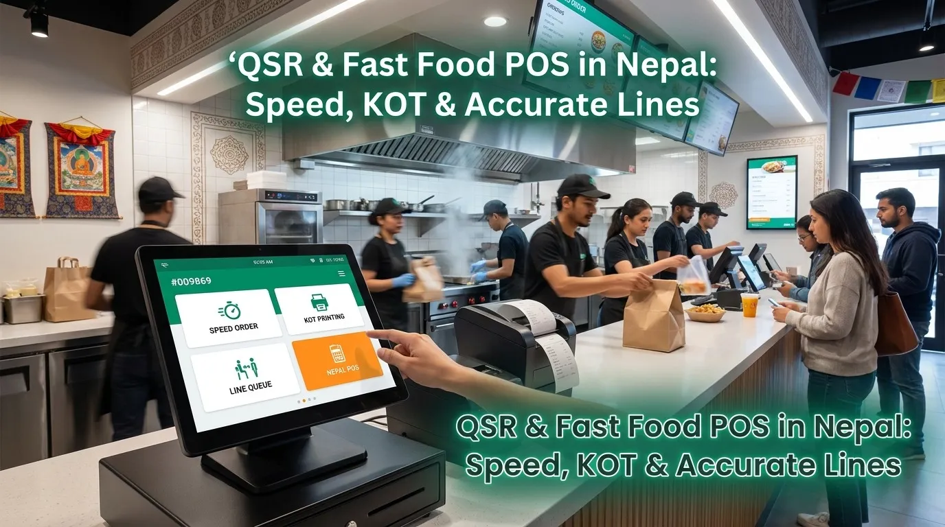 Cover: QSR & Fast Food POS in Nepal: Speed, KOT & Accurate Lines — Restronp restaurant blog Nepal